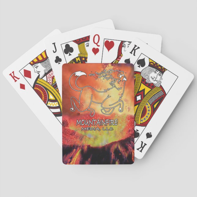 Official MountainFire Media Logo Design on Playing Cards (Back)