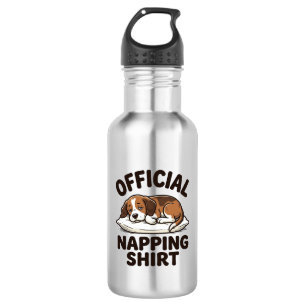 Official Napping Shirt Sleepy Dog Vintage Design_1 532 Ml Water Bottle