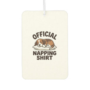 Official Napping Shirt Sleepy Dog Vintage Design_1 Car Air Freshener