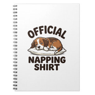 Official Napping Shirt Sleepy Dog Vintage Design_1 Notebook