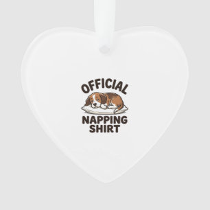 Official Napping Shirt Sleepy Dog Vintage Design_1 Ornament
