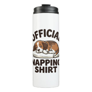 Official Napping Shirt Sleepy Dog Vintage Design_1 Thermal Tumbler