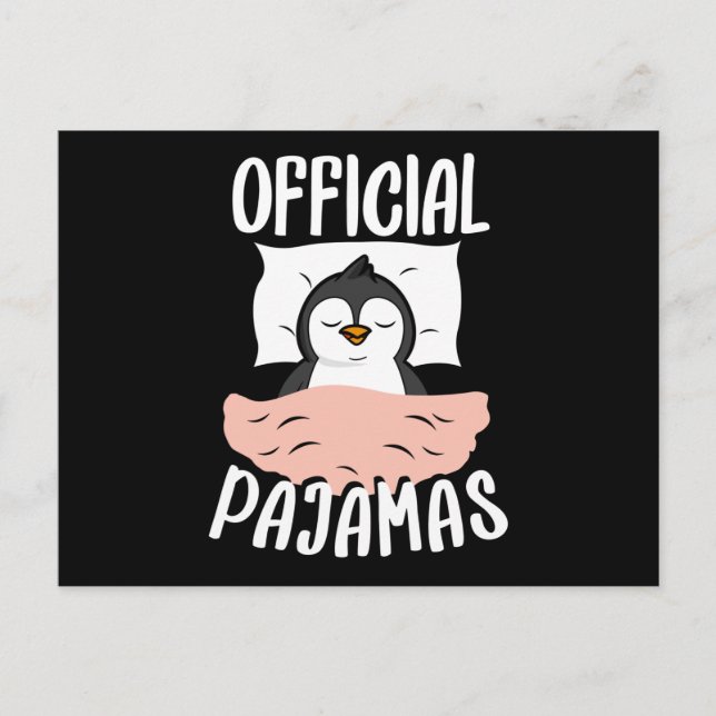 Official napping Sleepshirt Penguin Pyjamas Postcard (Front)