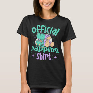 Official Napping Unicorn Dinosaur Pajama power nap T-Shirt