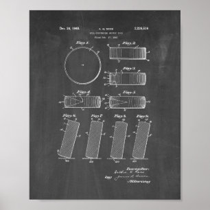 Official NHL Puck 1942-1960 Patent - Chalkboard Poster