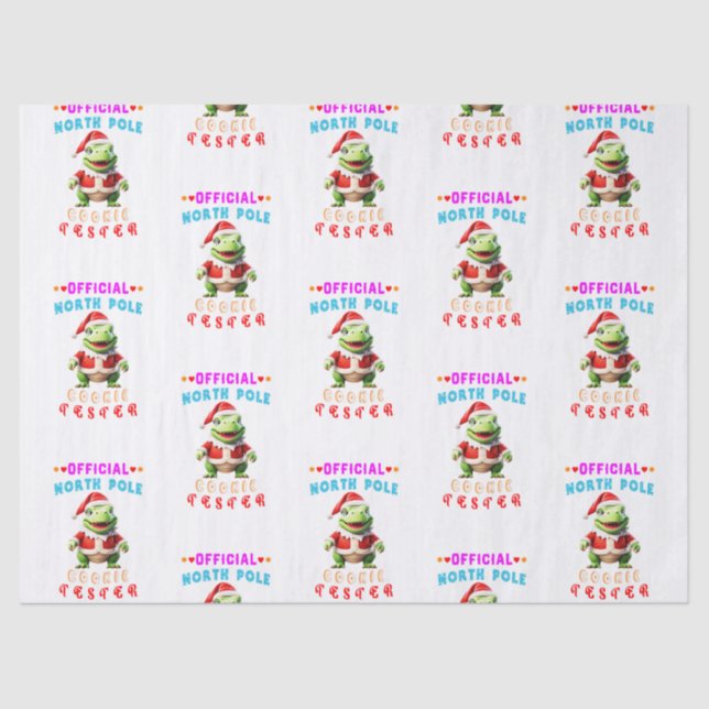 Official North Pole Cookie Tester Giant Christmas Tissue Paper (Front)