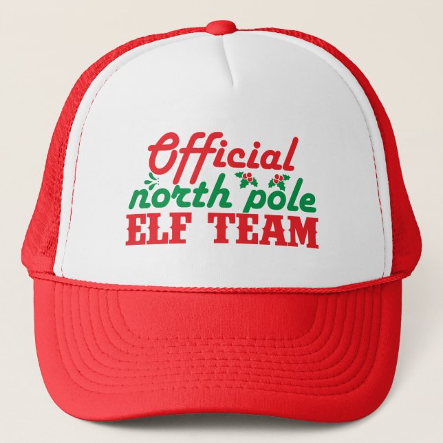 Official North Pole Elf team Trucker Hat (Front)