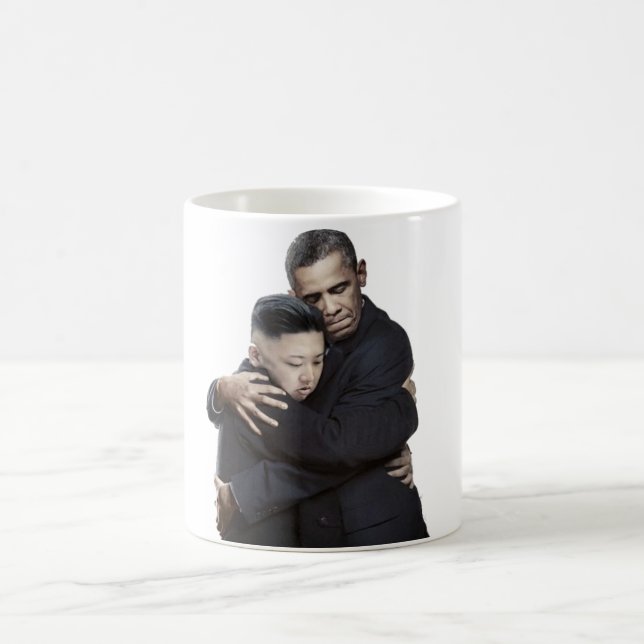 Official Obama Hugging Kim Jong-un Mug (Center)