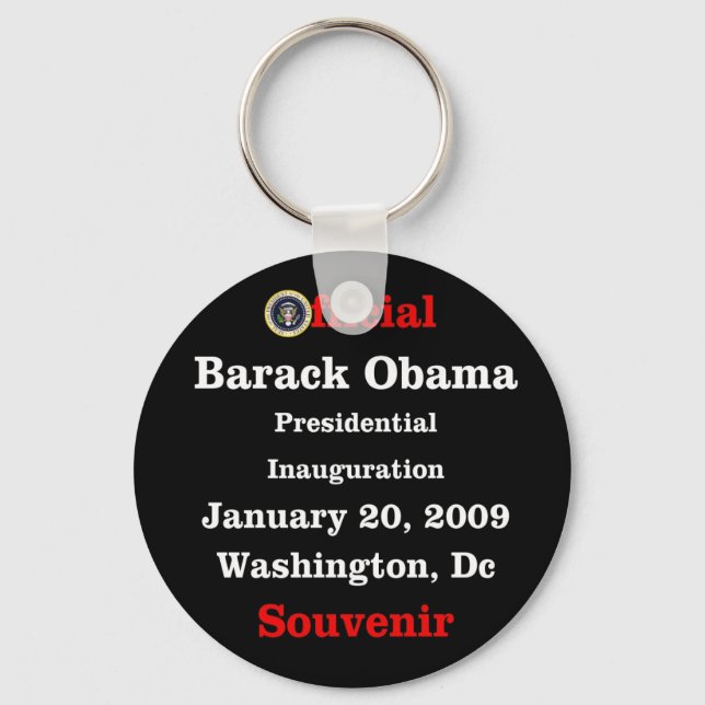 Official Obama Inauguration Souvenir Gifts Key Ring (Front)