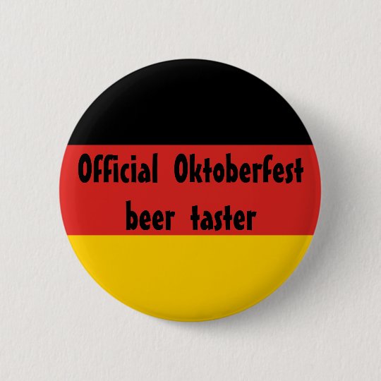 Official Oktoberfest Beer Taster 6 Cm Round Badge