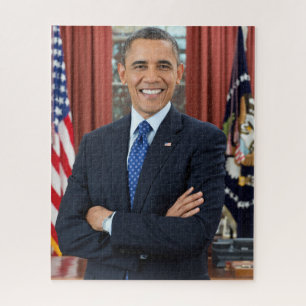 Official Oval Office Portrait President Obama Jigsaw Puzzle