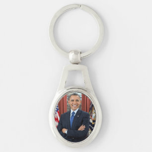 Official Oval Office Portrait President Obama Key Ring