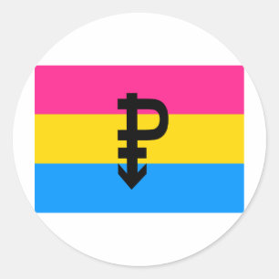 OFFICIAL PANSEXUAL PRIDE FLAG CLASSIC ROUND STICKER