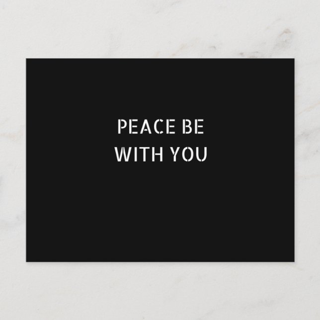 OFFICIAL PEACE BE WITH YOU ANNOUNCEMENT POSTCARD (Front)