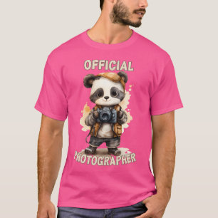 Official Photographer Cute Panda Funny Event Photo T-Shirt