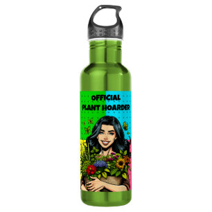 Official Plant Hoarder Funny Houseplant Addict 710 Ml Water Bottle