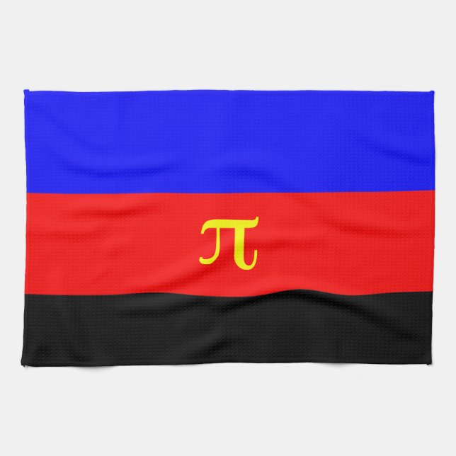 OFFICIAL POLYAMORY PRIDE FLAG -.png Tea Towel (Horizontal)