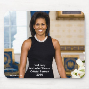 Official Portrait of First Lady Michelle Obama Mouse Mat