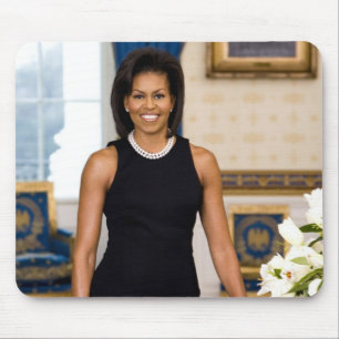 Official Portrait of First Lady Michelle Obama Mouse Mat
