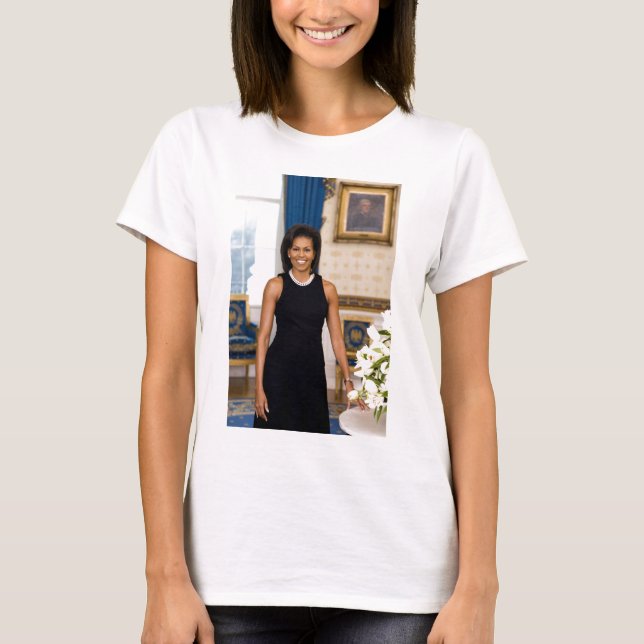 Official Portrait of First Lady Michelle Obama T-Shirt (Front)
