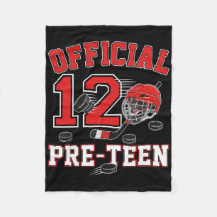Official Pre-teen 12th Birthday 12 Year Old Boy Ho Fleece Blanket