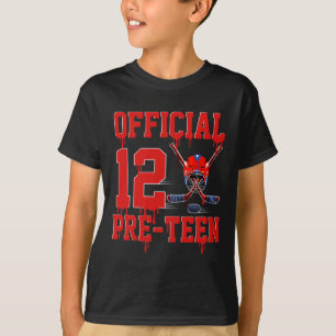 Official Pre-teen 12th Birthday Hockey Ice Cream D T-Shirt