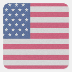 Official Premium USA flag American Classic Square Sticker