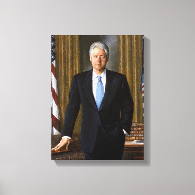 Official Presidential Portrait Bill Clinton Canvas Print (Front)