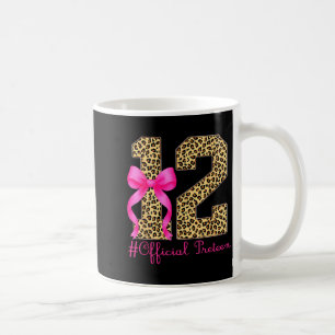 Official Preteen 12th Birthday Girl Coquette Bow L Coffee Mug