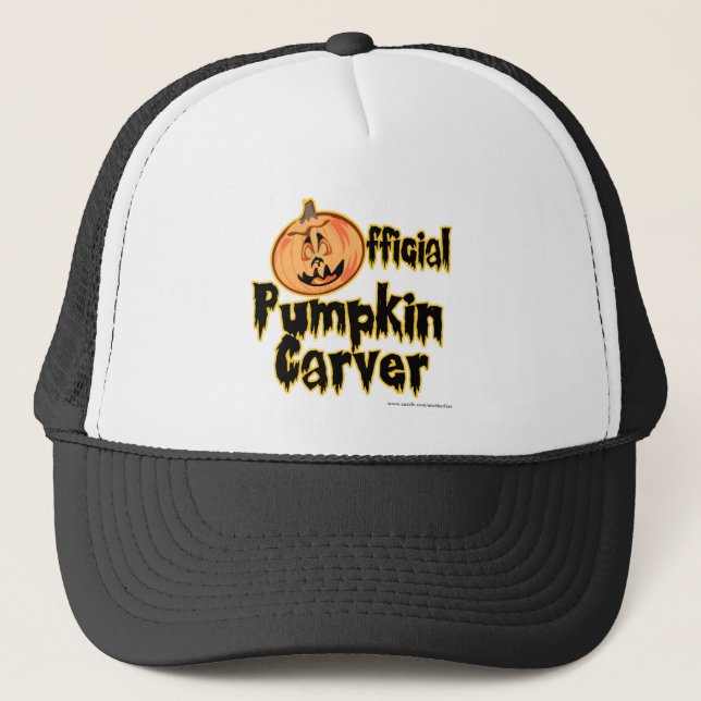 Official Pumpkin Carver Halloween Trucker Hat (Front)