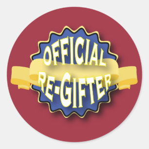 Official Re-Gifter Classic Round Sticker