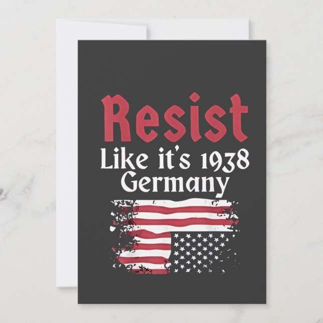 Official Resist Like It's 1938 Germany Resist Thank You Card (Front)