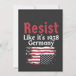 Official Resist Like It's 1938 Germany Resist Thank You Card