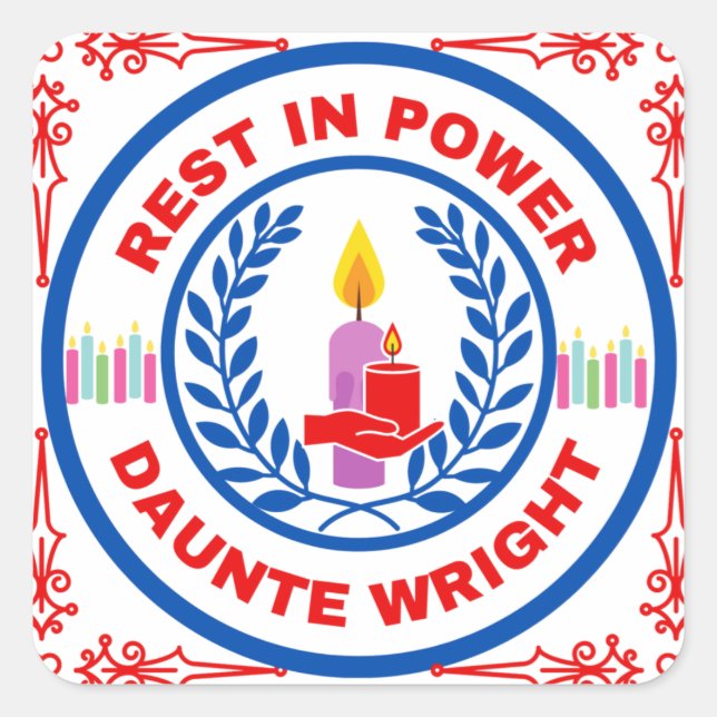 Official Rest in Power Daunte Wright Collection 2  Square Sticker (Front)