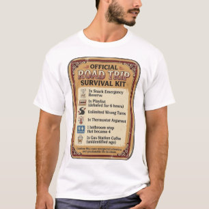 Official Road Trip Survival Kit Funny Travel  T-Shirt