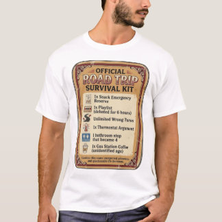 Official Road Trip Survival Kit Funny Travel  T-Shirt