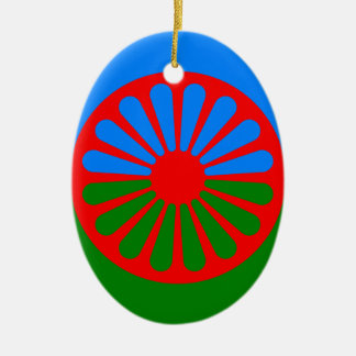Official Romany gypsy flag Ceramic Tree Decoration