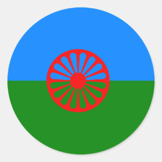 Official Romany gypsy flag Classic Round Sticker