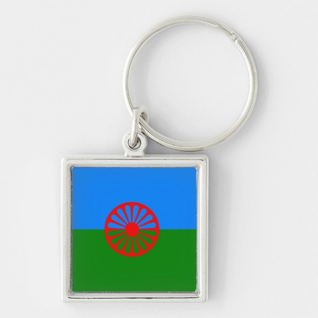 Official Romany gypsy flag Keychain (Front)