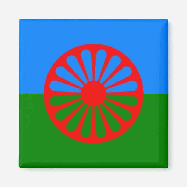 Official Romany gypsy flag Magnet (Front)