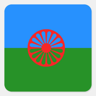 Official Romany gypsy flag Square Sticker
