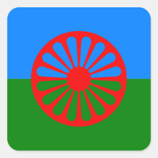 Official Romany gypsy flag Square Sticker