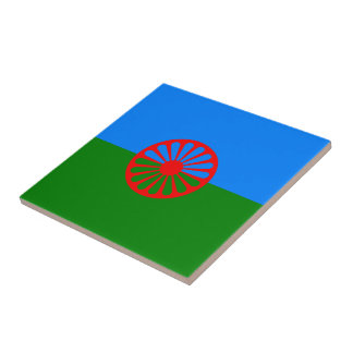 Official Romany gypsy flag Tile