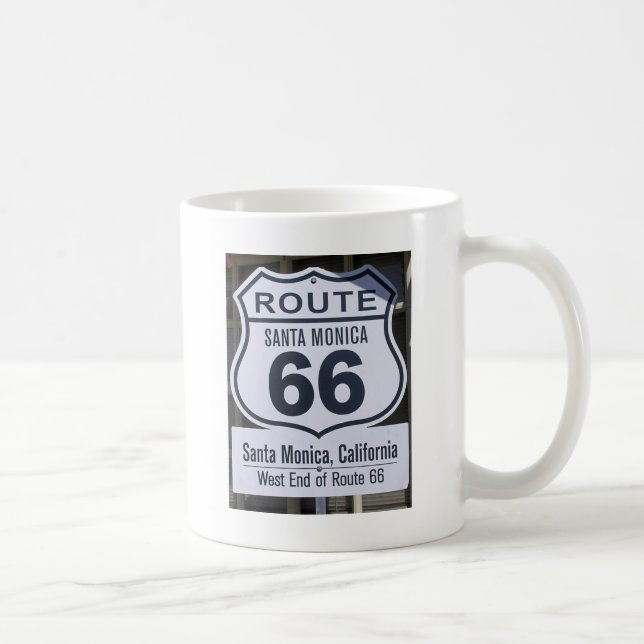 Official Route 66 end sign santa monica Coffee Mug (Right)