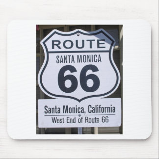 Official Route 66 end sign santa monica Mouse Mat