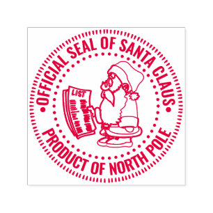 Official Seal of Santa, Product of North Pole Xmas Self-inking Stamp