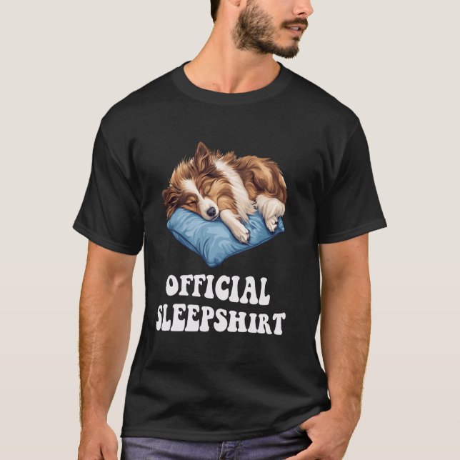 Official Sheltie Sleepshirt Cute Dog Lover Pajama  T-Shirt (Front)