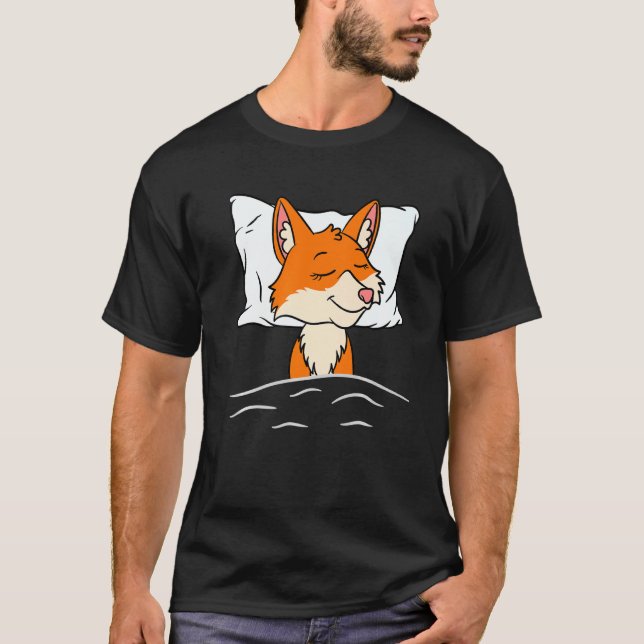 Official Sleeping  Fox Nightgown Sleeping Fox T-Shirt (Front)