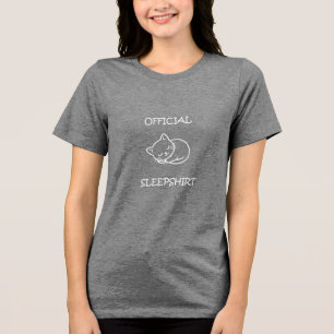 Official Sleepshirt - Cute Sleeping Cat Tri-Blend Shirt