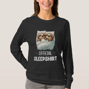 Official Sleepshirt Cute Sleeping Sloth Animal Lov T-Shirt
